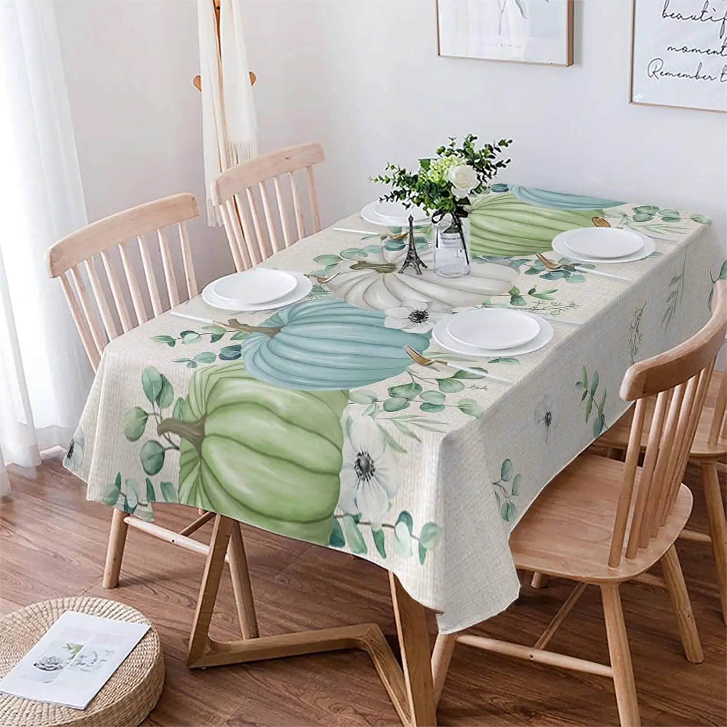 Fall Thanksgiving Pumpkin Rectangle Tablecloth