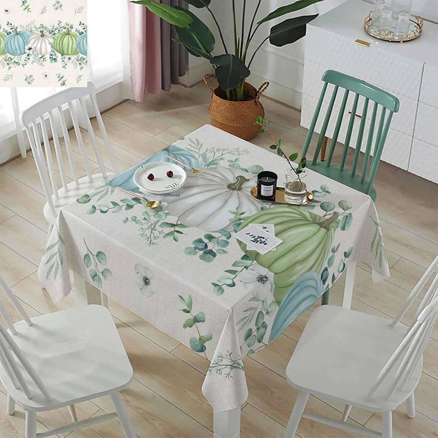 Fall Thanksgiving Pumpkin Rectangle Tablecloth