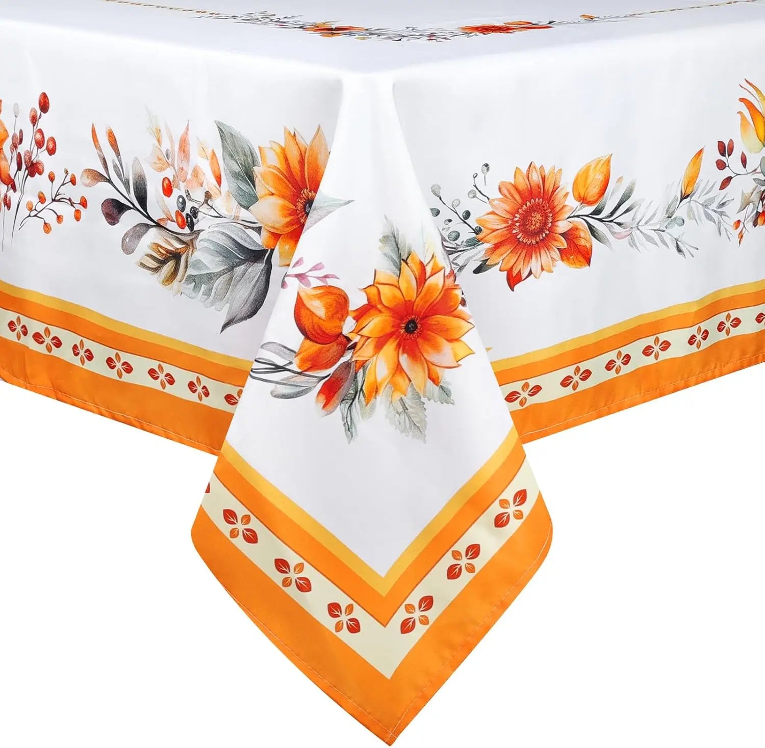 Fall Watercolor Maple Leaves Waterproof Tablecloth