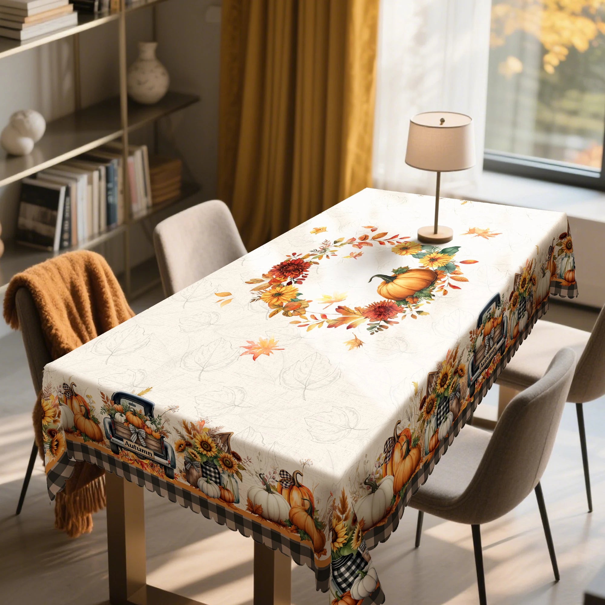Thanksgiving Round Tablecloth