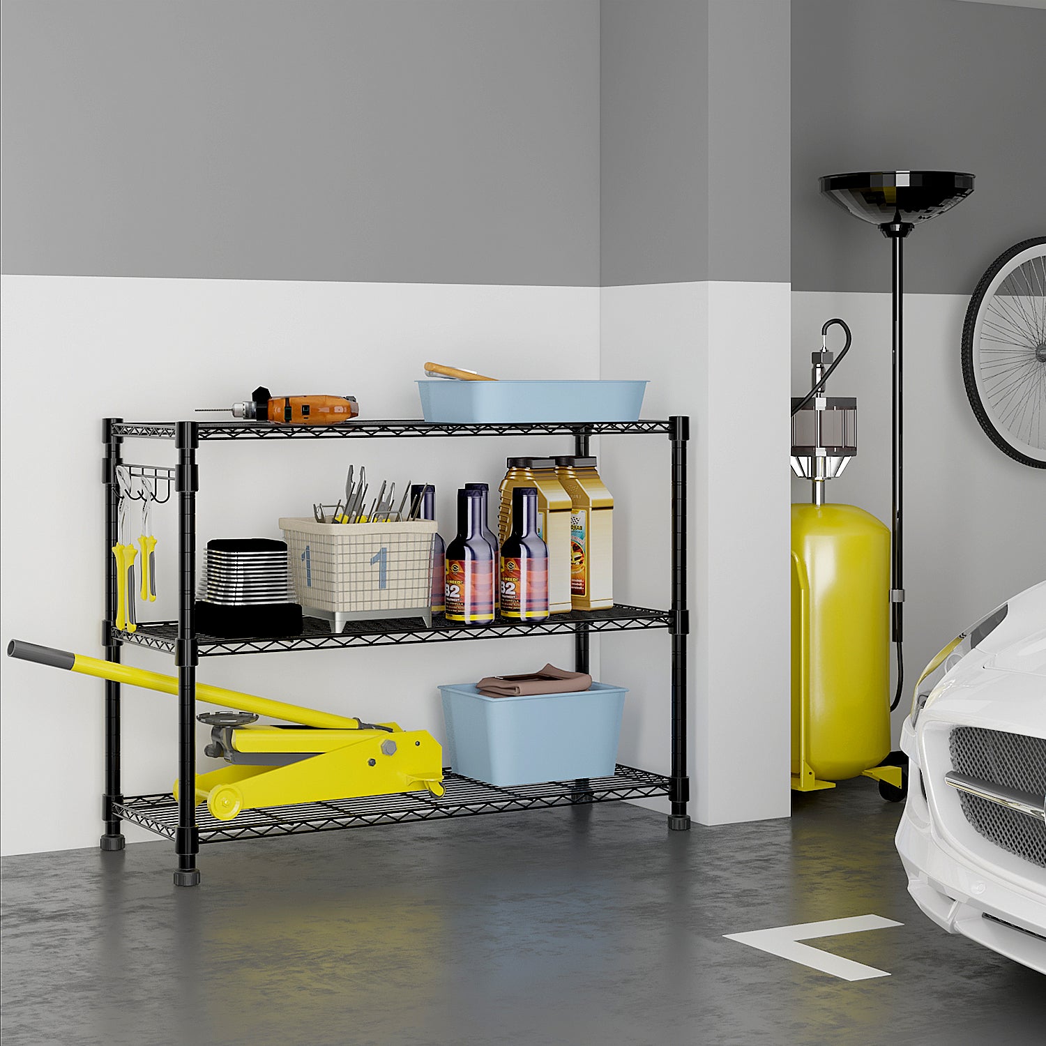 6-Tier Wire Shelving with Wheels