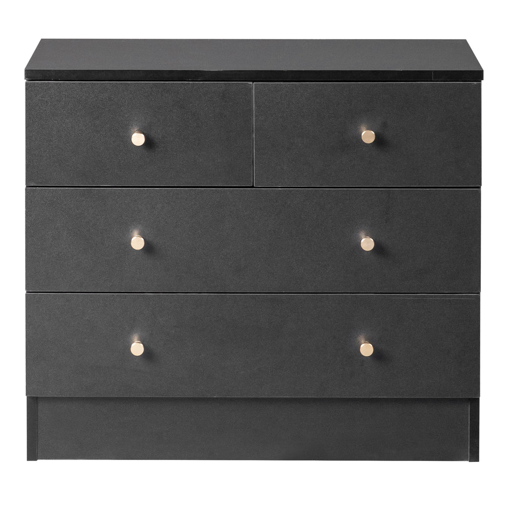 [] Modern Simple 4-Drawer Dresser Black