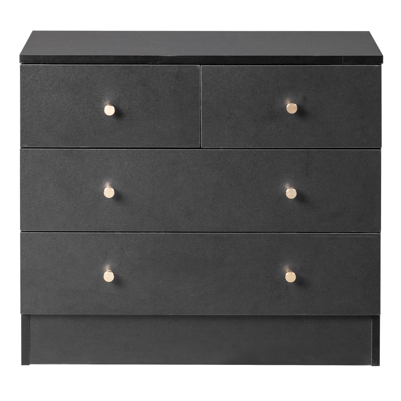 [] Modern Simple 4-Drawer Dresser Black