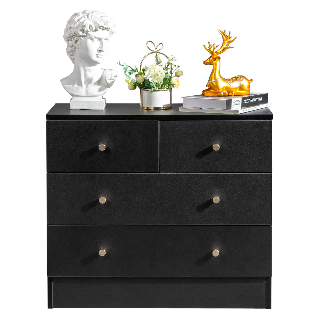 [] Modern Simple 4-Drawer Dresser Black