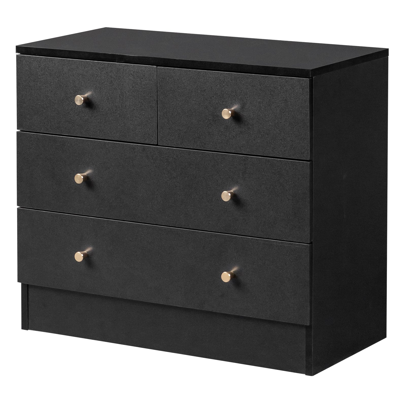 [] Modern Simple 4-Drawer Dresser Black