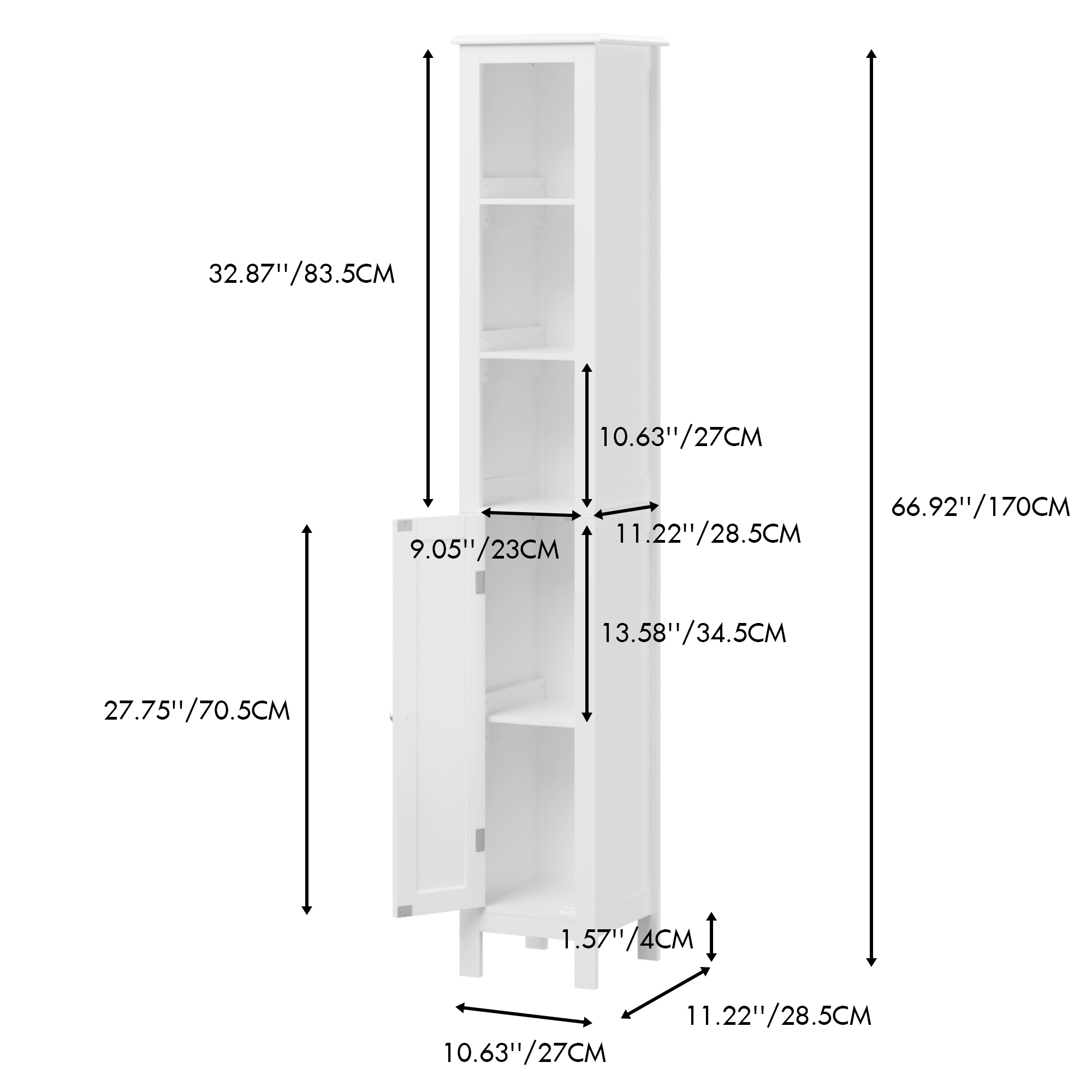 Tall Bathroom Storage Cabinet