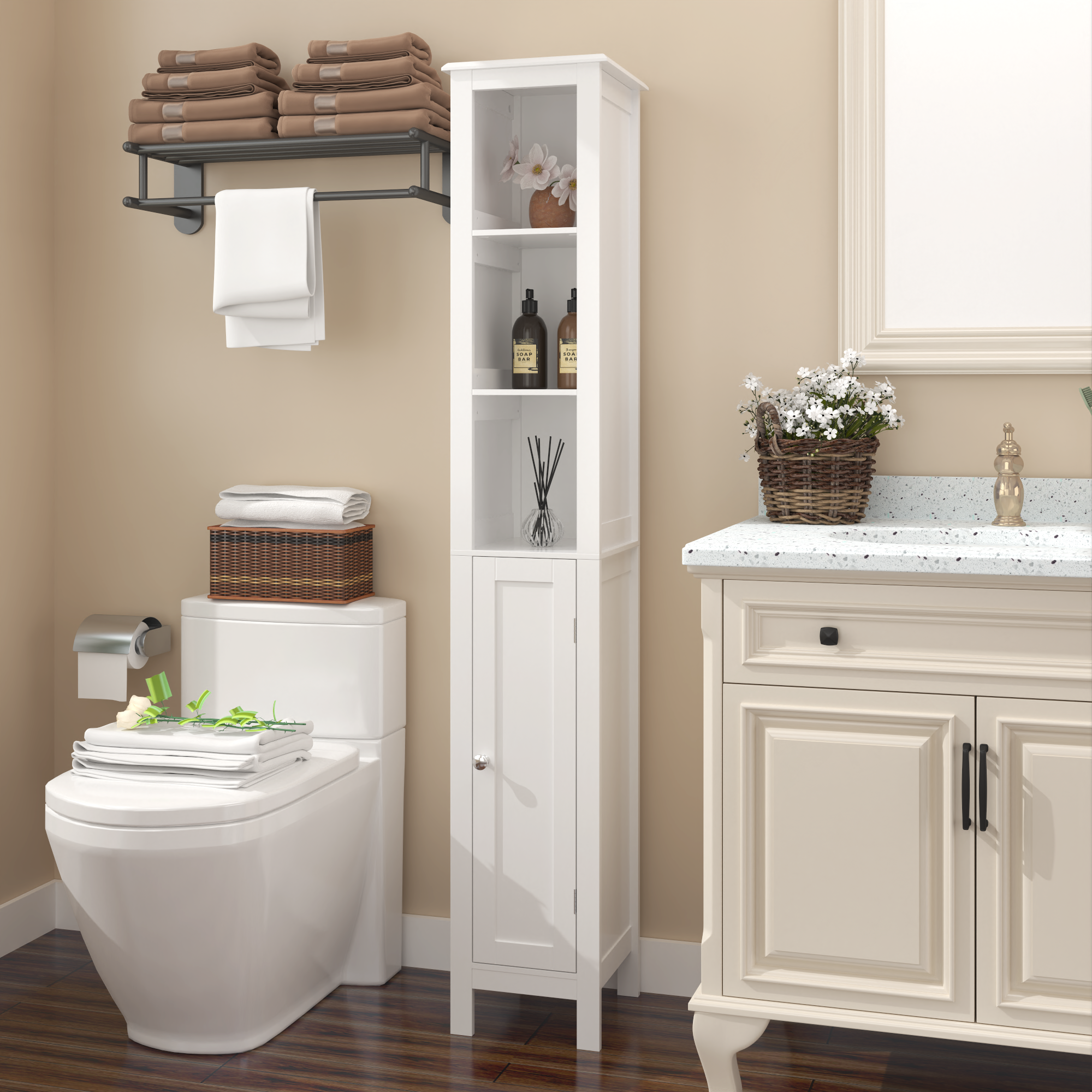 Tall Bathroom Storage Cabinet