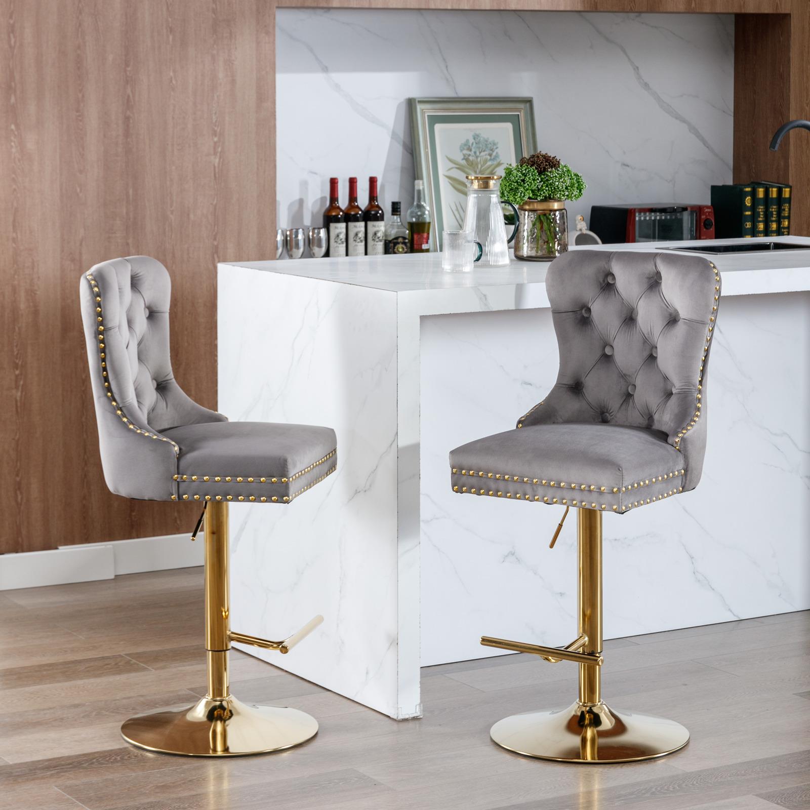 Swivel Velvet Barstools
