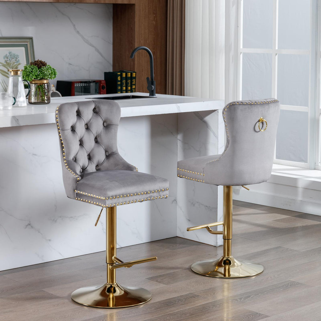 Swivel Velvet Barstools