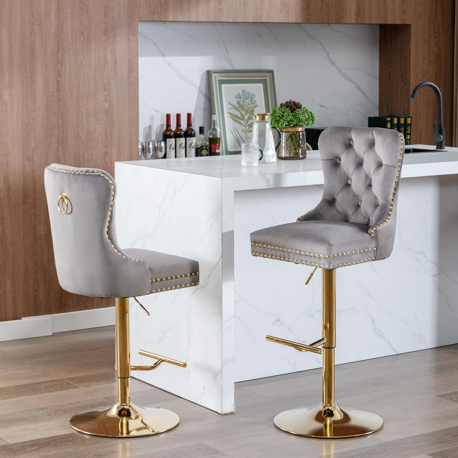 Swivel Velvet Barstools