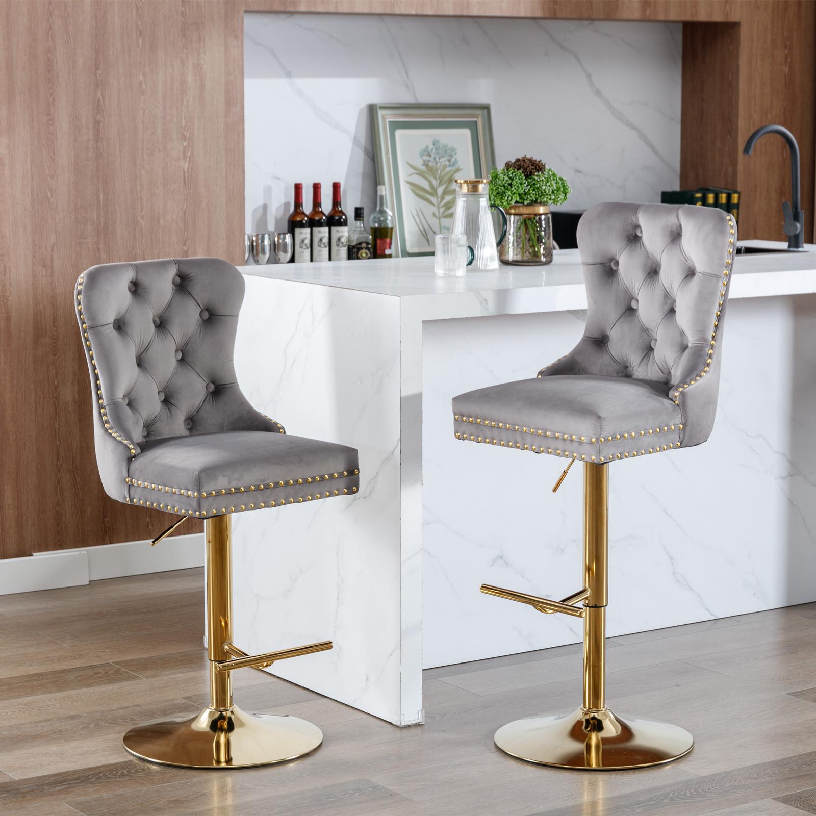 Swivel Velvet Barstools