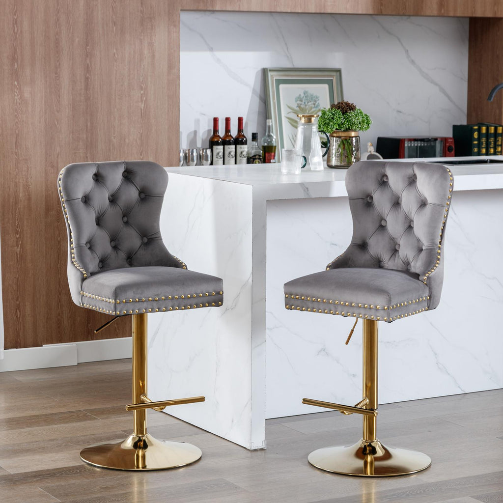 Swivel Velvet Barstools