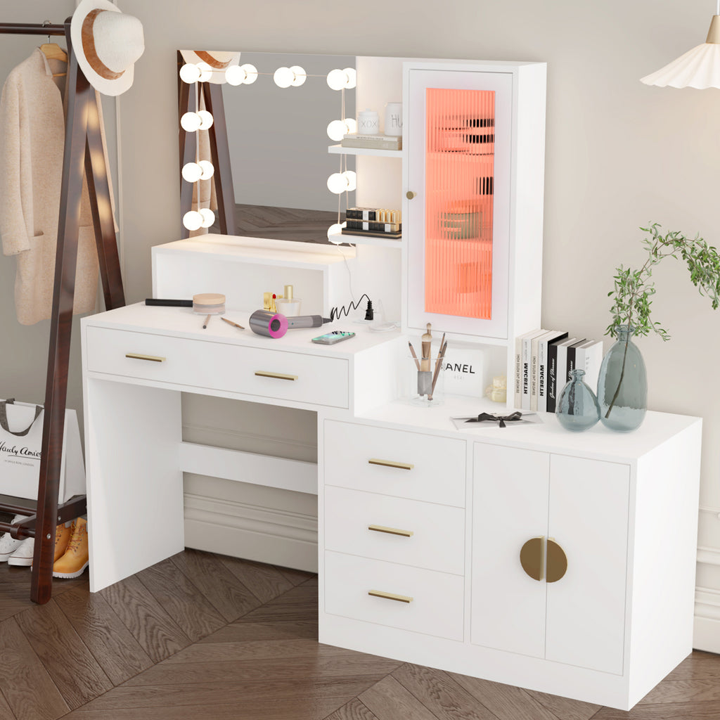Large Makeup Vanity with Lights