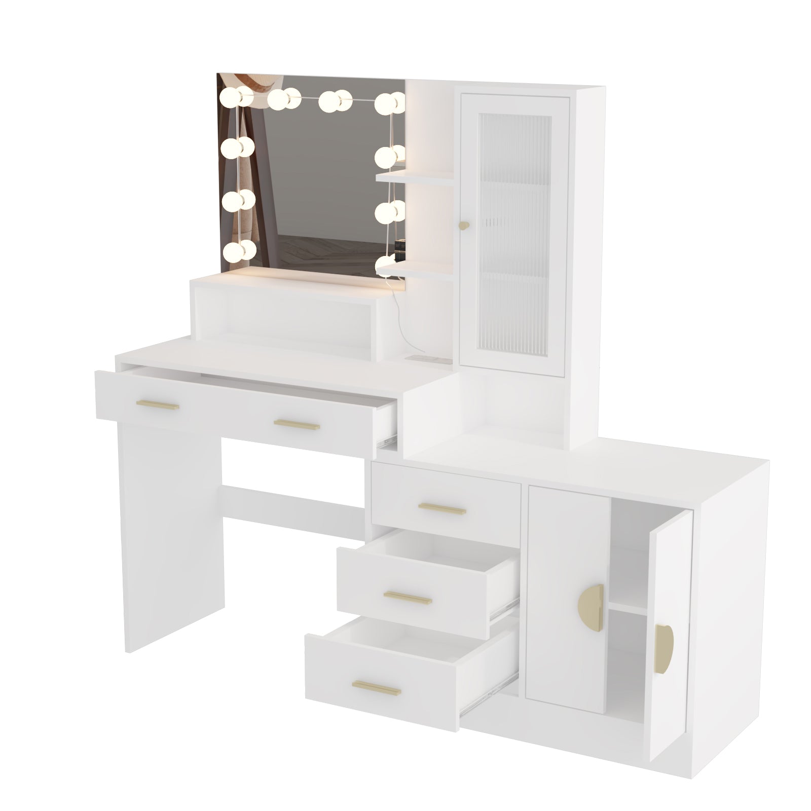 Large Makeup Vanity with Lights