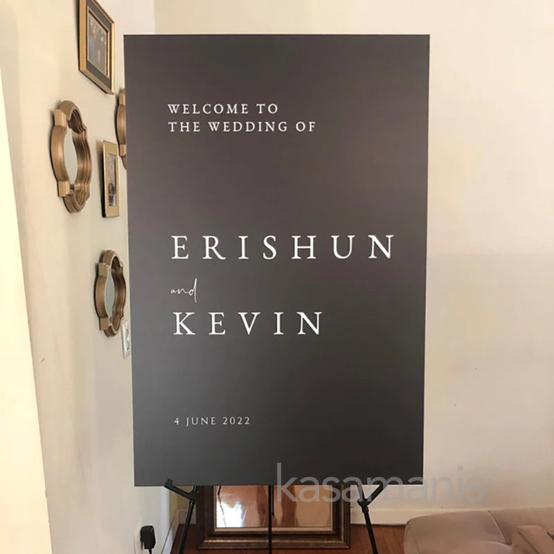 Modern Minimalist Wedding Welcome Sign