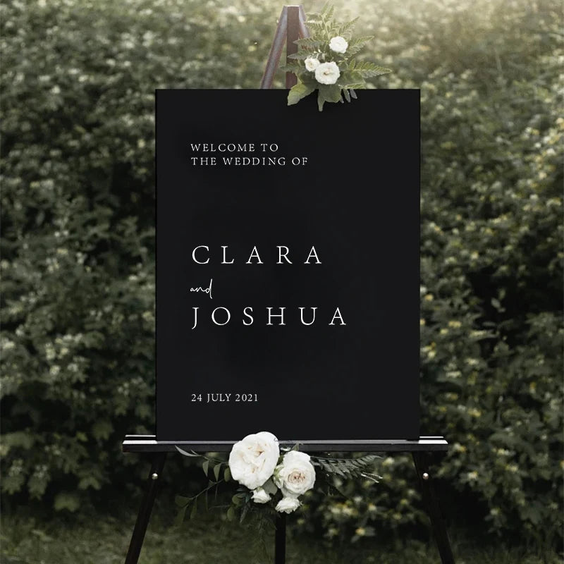 Modern Minimalist Wedding Welcome Sign
