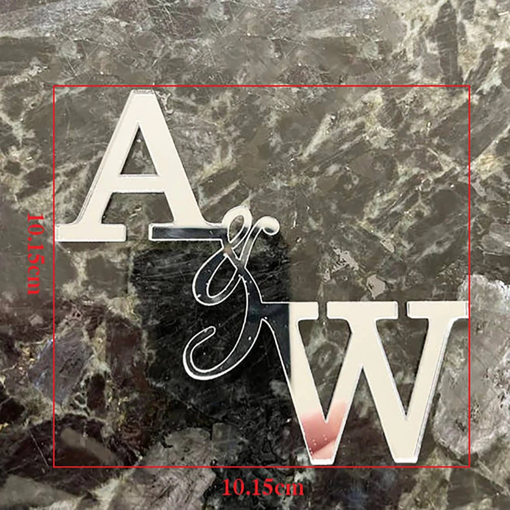 Personalized Name Laser Wedding Topper