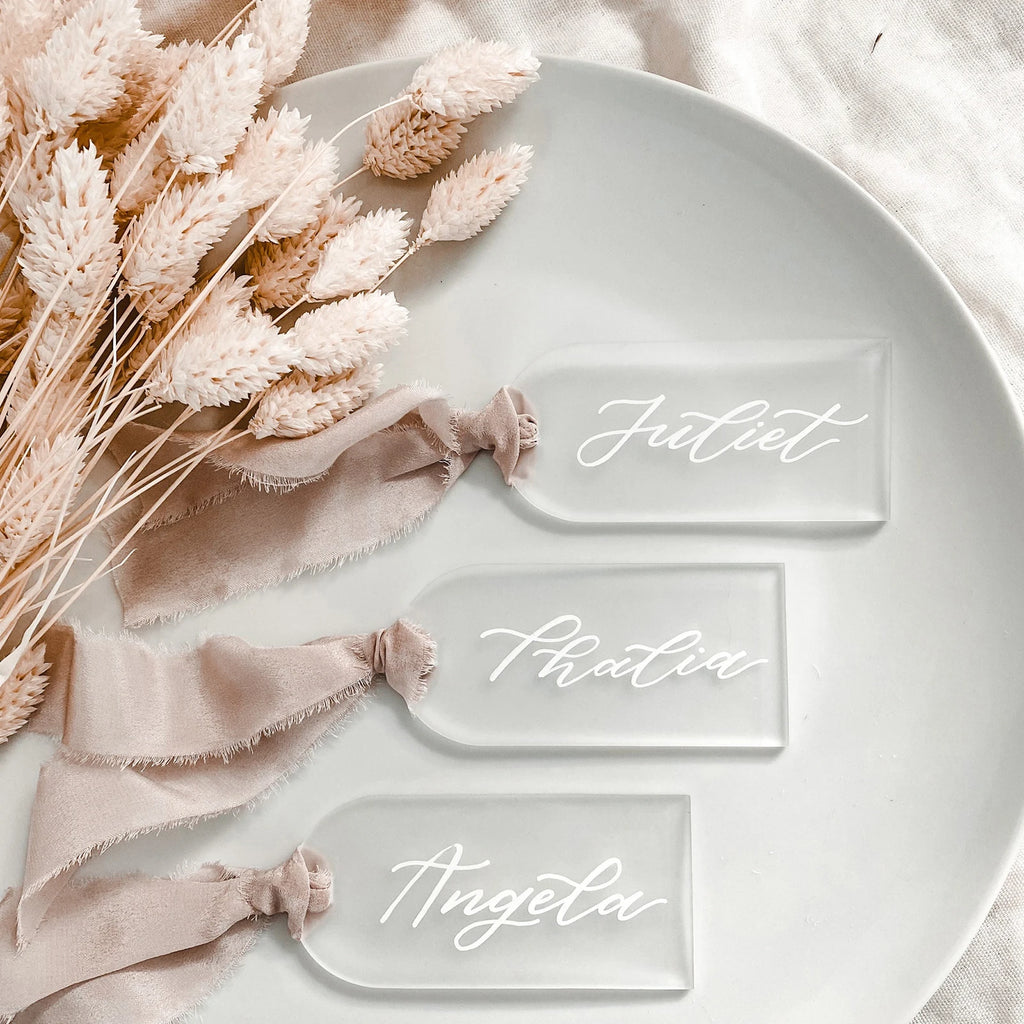 Frosted Acrylic Wedding Place Card