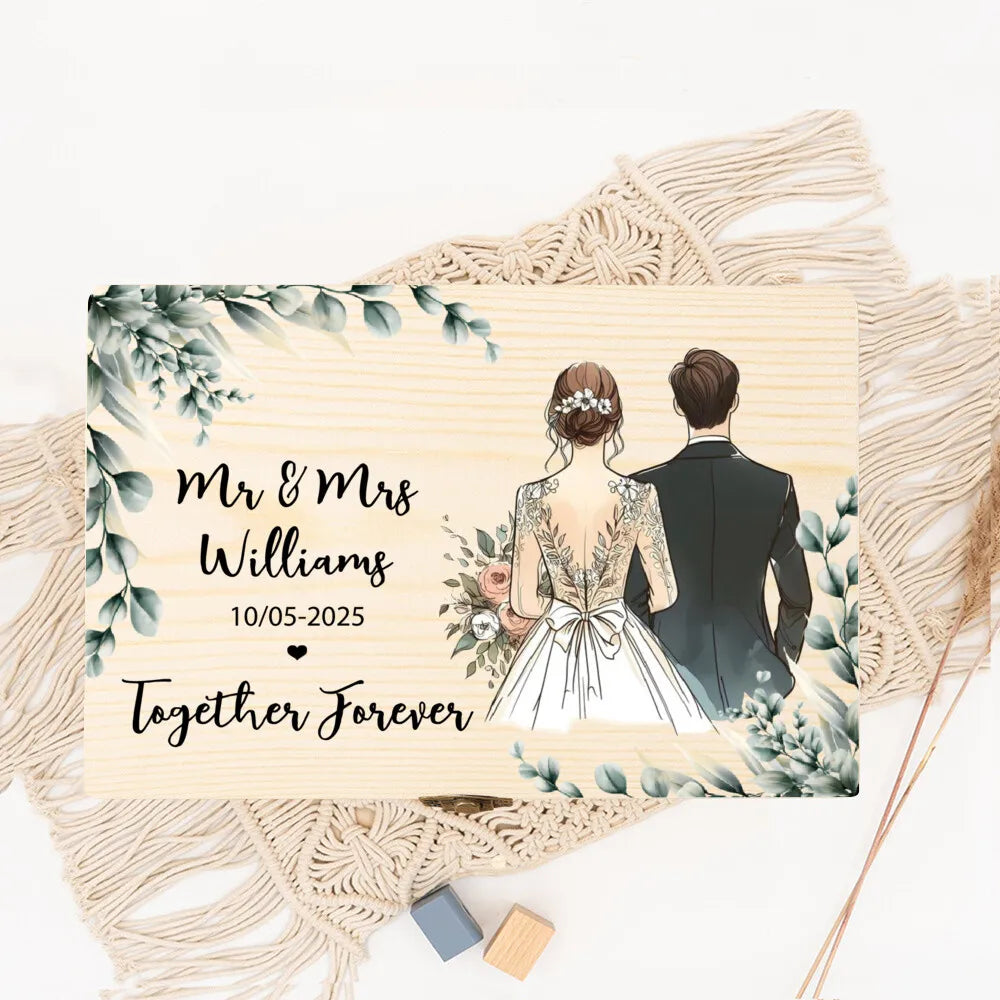 Personalized Wedding Memory Keepsake Box