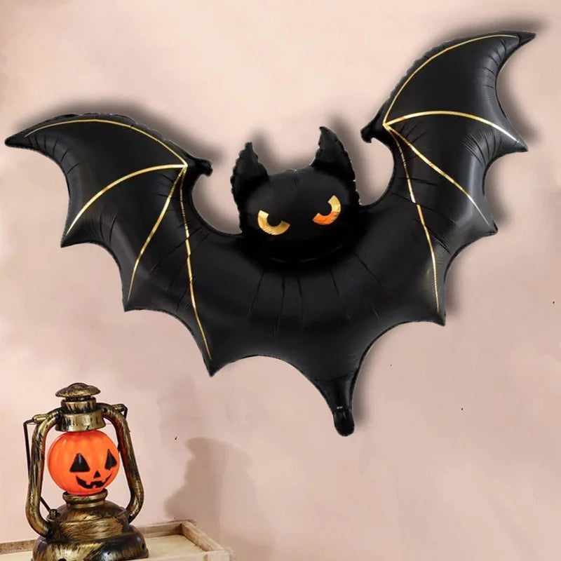 Matte 59 Inch Bat Halloween Balloon Black Aluminum Foil