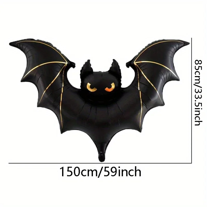 Matte 59 Inch Bat Halloween Balloon Black Aluminum Foil
