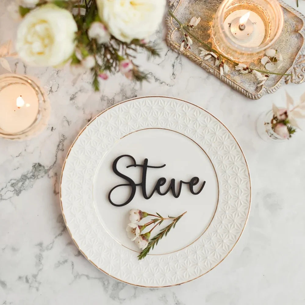 Custom Wedding Table Seat Name Tags