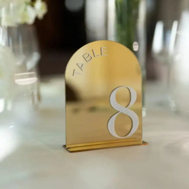 Arched Shape Table Numbers
