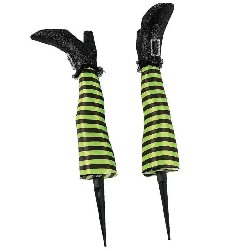 Halloween Witch Legs Decor 2 Pack Upside Down Boot Stakes