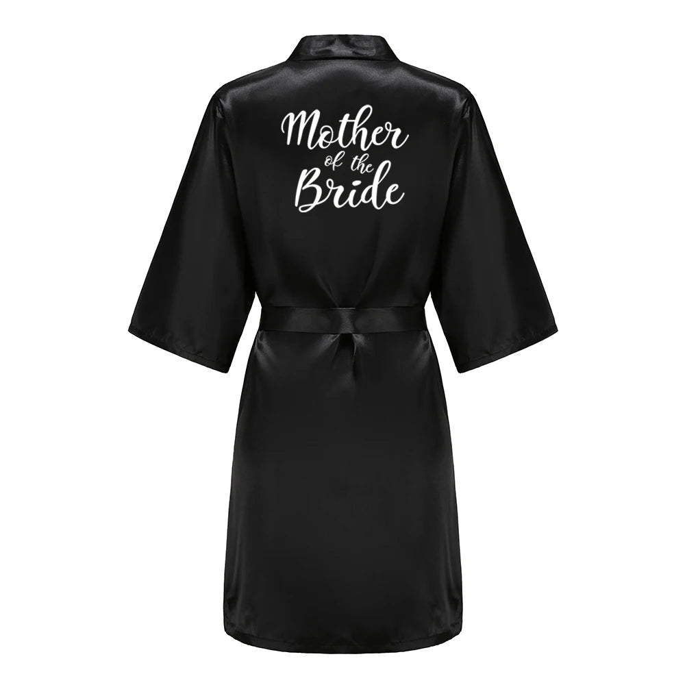 Black Women Silky Satin Robe