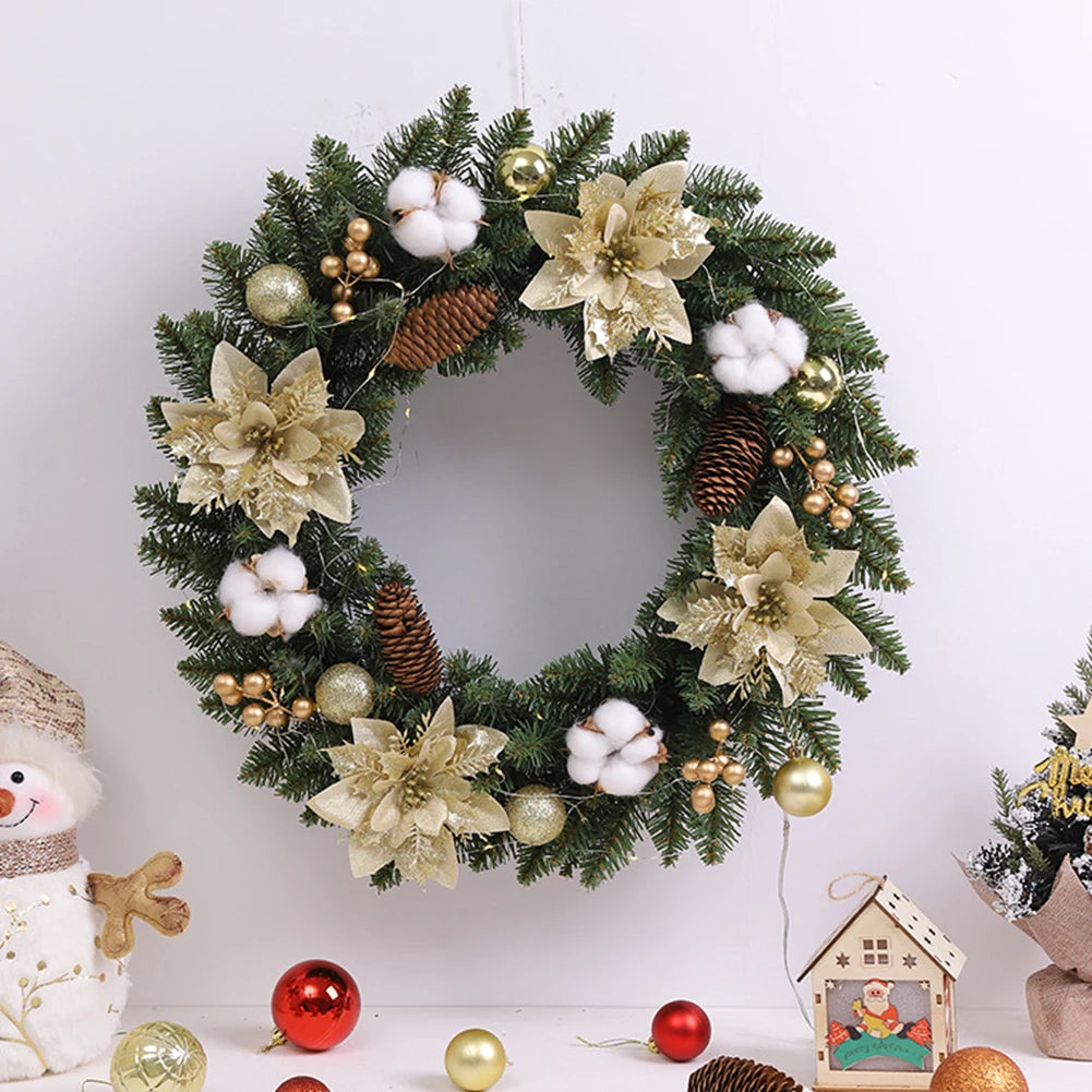 Christmas Wreath with Lights Vintage Farm