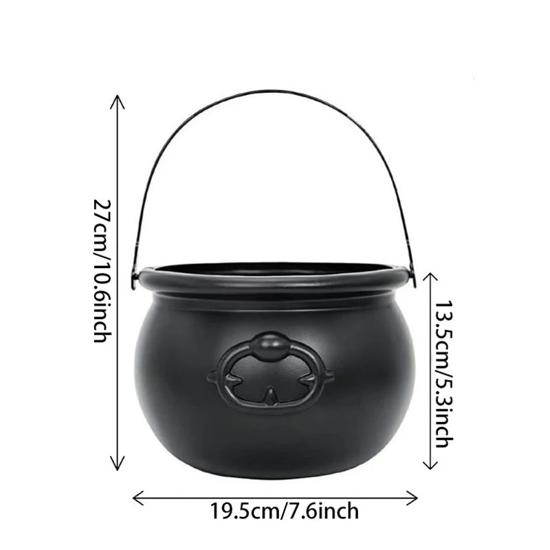 Witch Cauldron Candy Pot Storage Bucket For Halloween Party