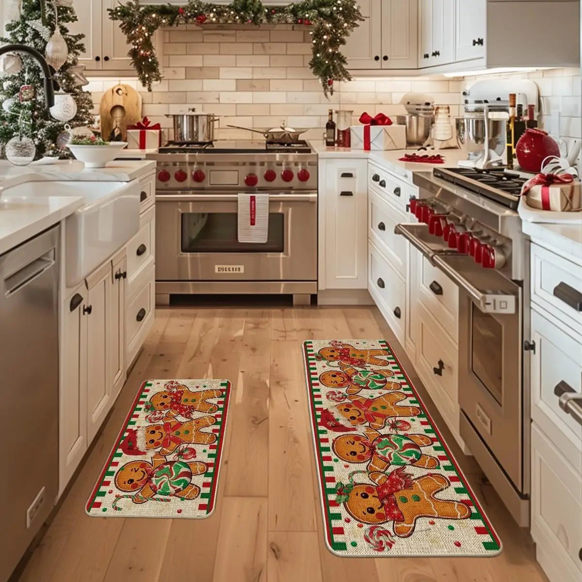 Christmas Gingerbread Man Floor Mat