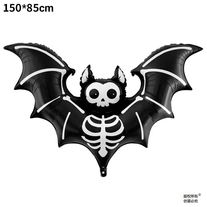 Matte 59 Inch Bat Halloween Balloon Black Aluminum Foil