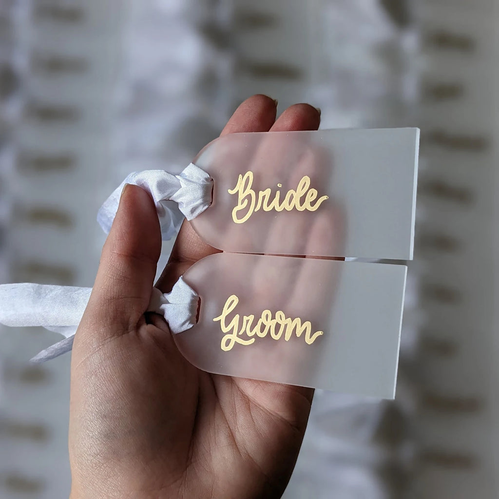 Frosted Acrylic Wedding Place Card