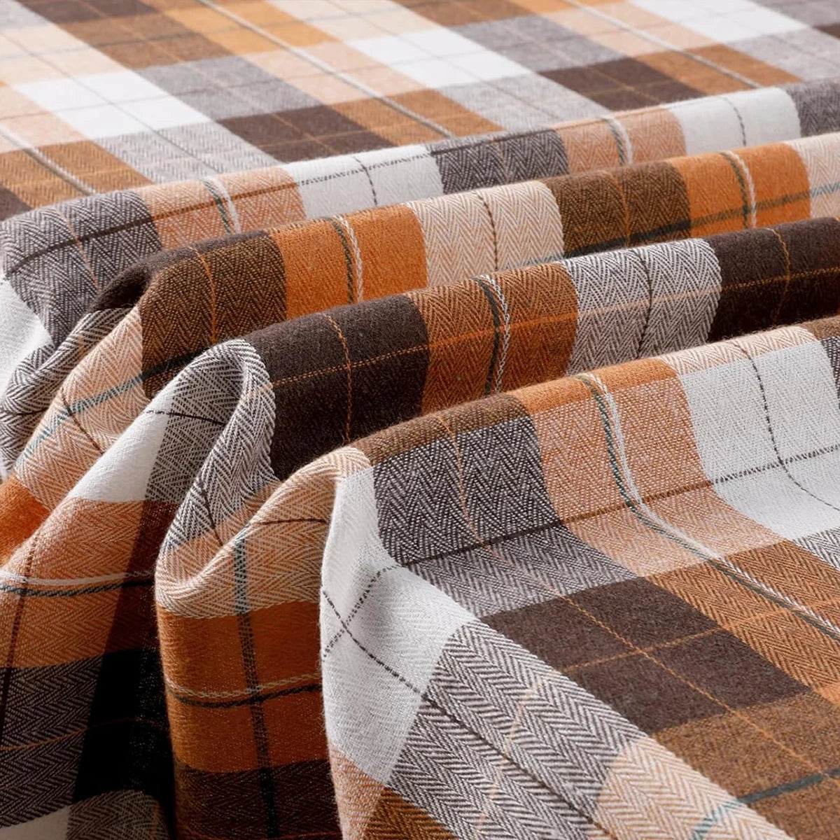Autumn Square Plaid Rectangular Tablecloth