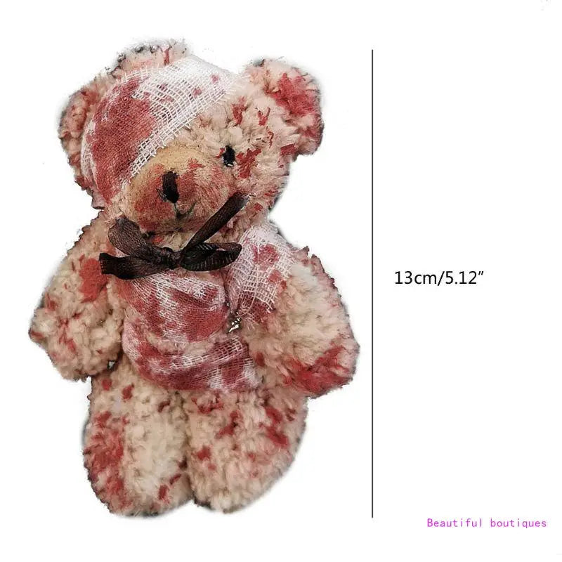 Halloween Bloody Plush Bear Key Ring Keychain Pendant