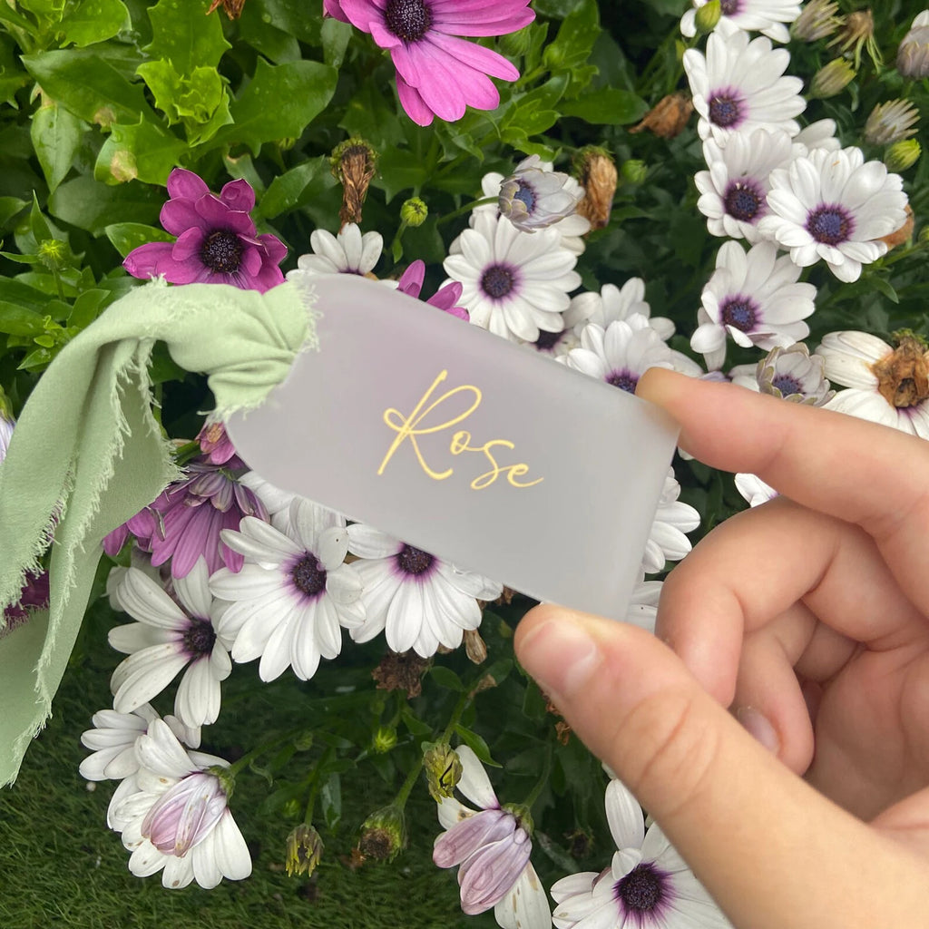 Frosted Acrylic Wedding Place Card