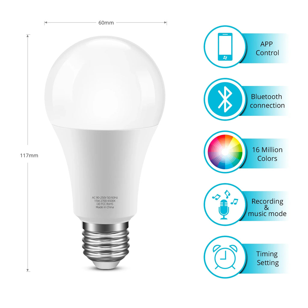 SmartLife WiFi RGB LED Bulb Works With Alexa And Google