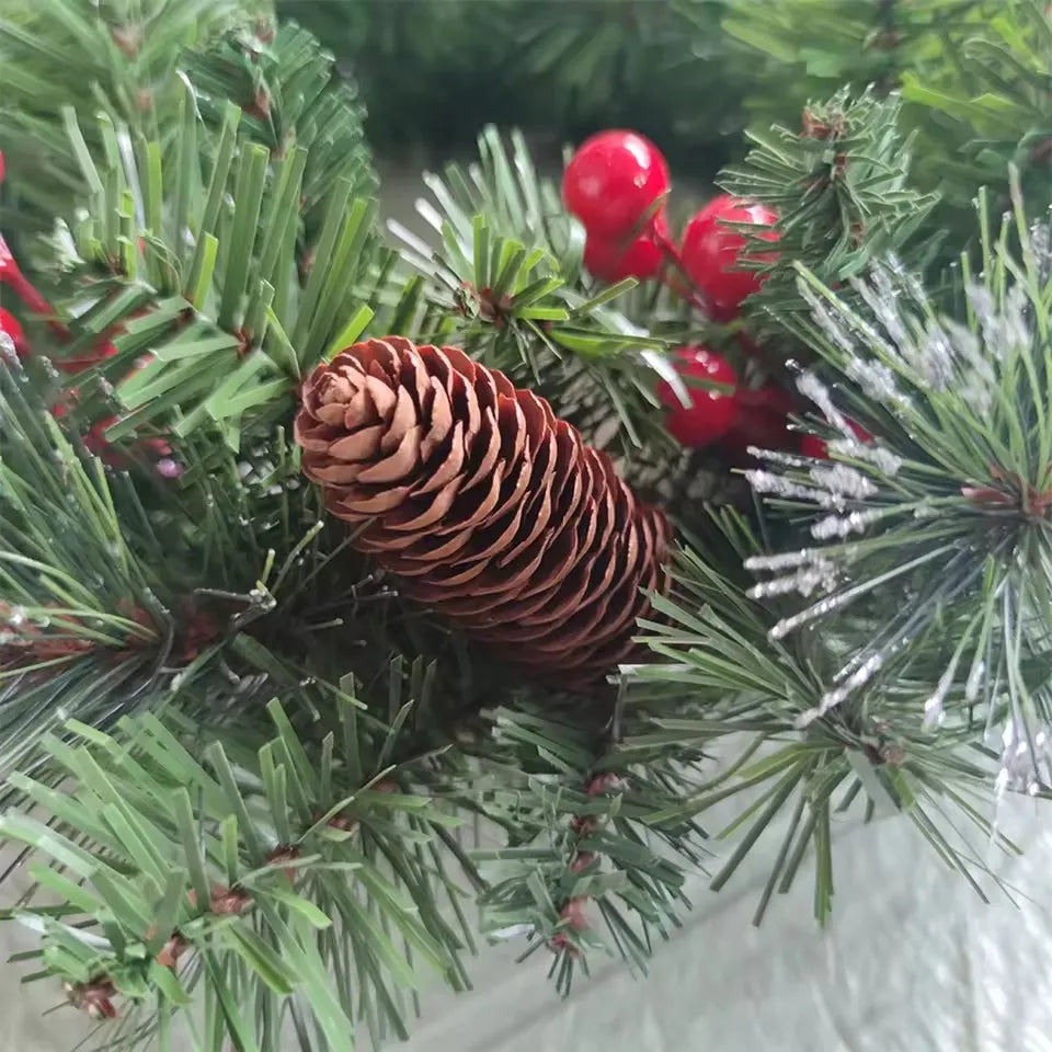 LED Christmas Pinecone Wreath