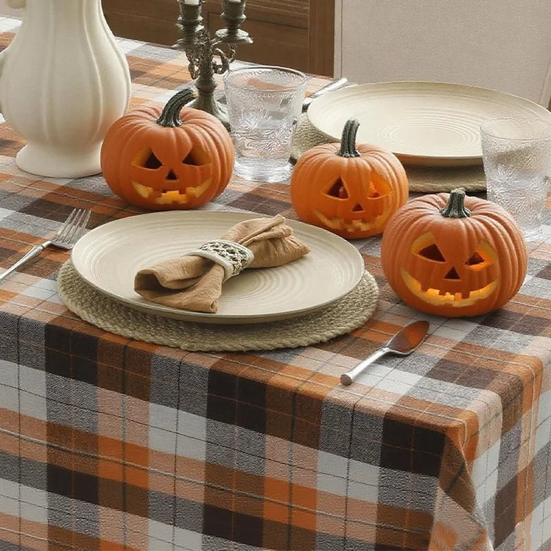 Autumn Square Plaid Rectangular Tablecloth