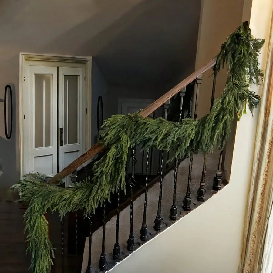 Artificial Norfolk Pine Christmas Garland