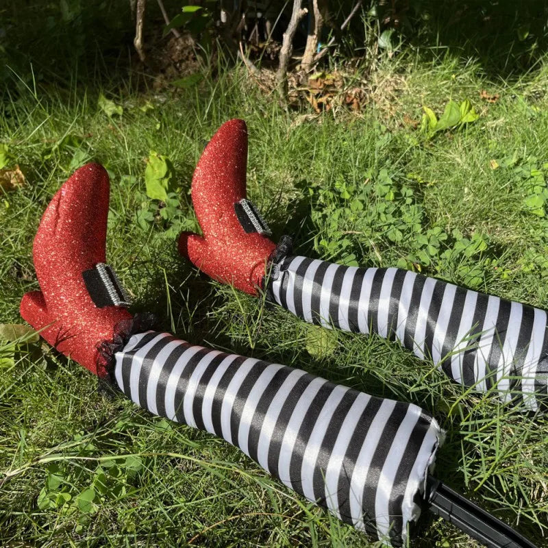 Halloween Witch Legs Decor 2 Pack Upside Down Boot Stakes