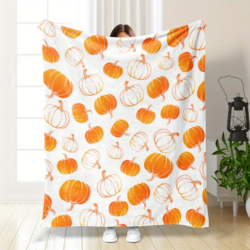 Fall Pumpkin Spice Throw Blanket