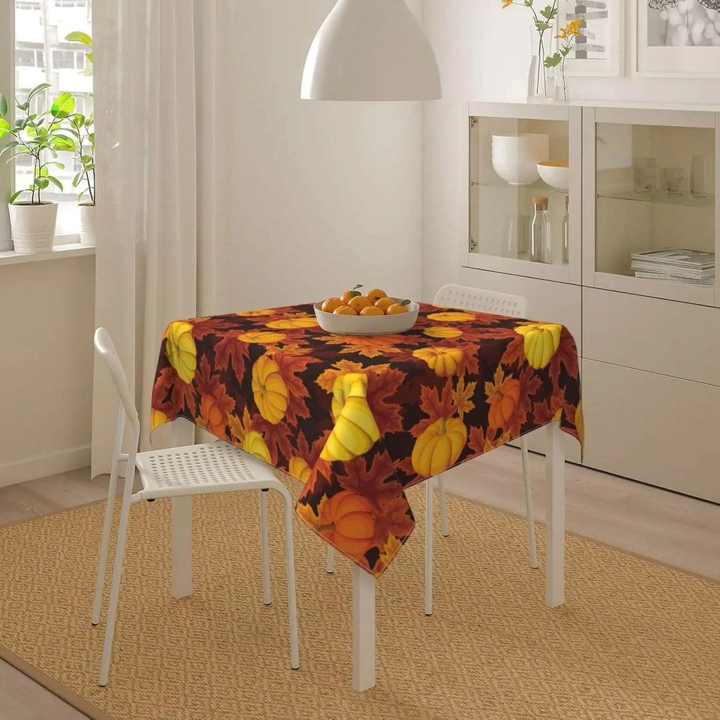 Autumn Pumpkin Waterproof Tablecloth