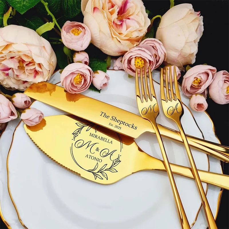 Personalized Wedding Cake Cutting Set