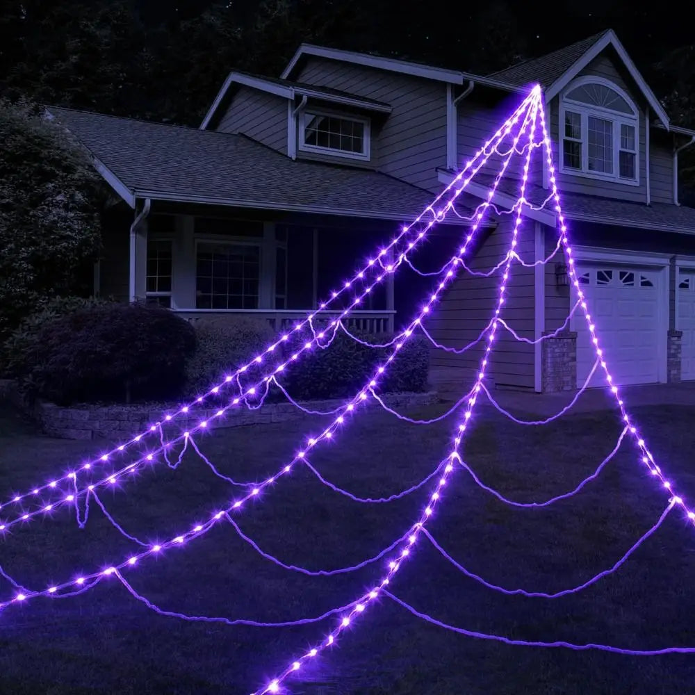 Halloween Spider Web Lights 250 LEDs Net 5m Waterproof
