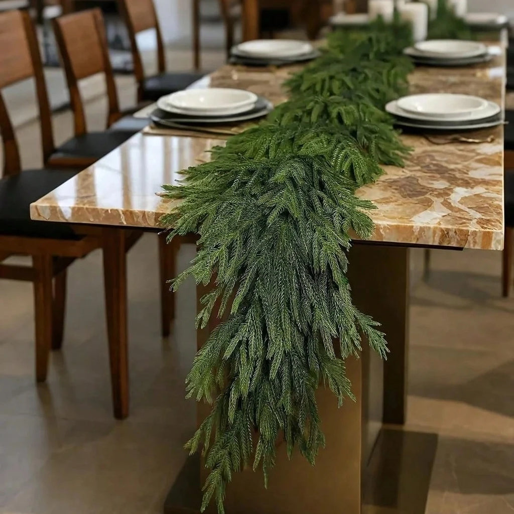 Artificial Norfolk Pine Christmas Garland