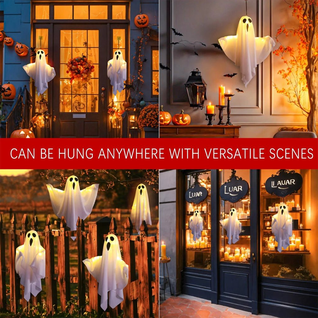 Halloween Hanging Ghosts Light Up Flying Decorations 50x40cm