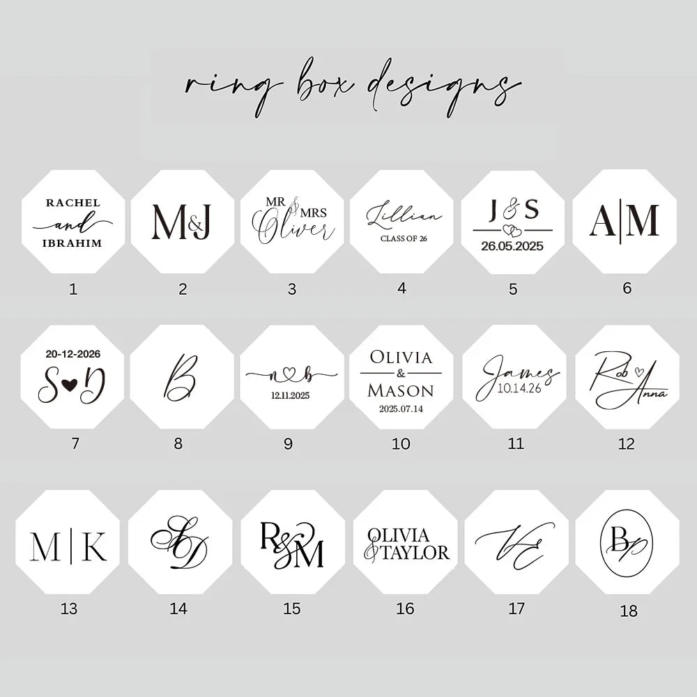 Custom Octagon Ring Box