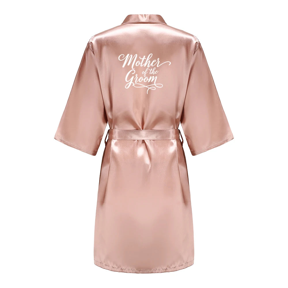 Rose Gold Satin Team Bride Robe
